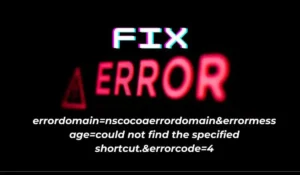 errordomain=nscocoaerrordomain&errormessage=could not find the specified shortcut.&errorcode=4