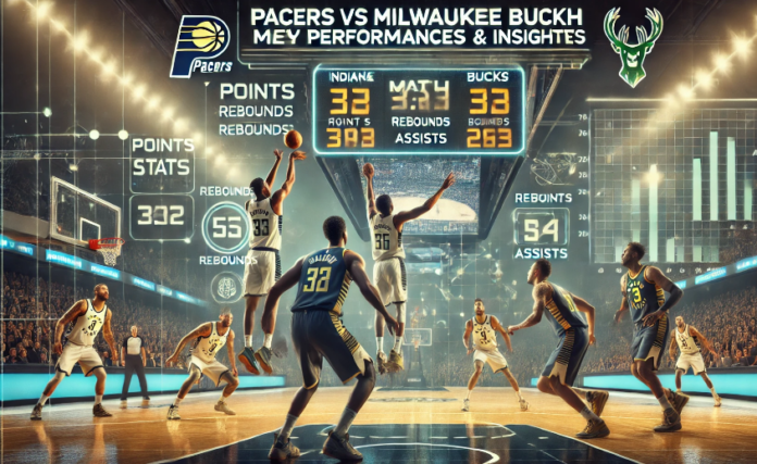 pacers vs milwaukee bucks match player stats