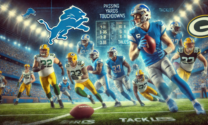 detroit lions vs green bay packers match player stats